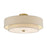 Livex Bellingham 5Lt 22" Semi-Flush, Gold/Parchment Hardback/White