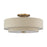 Livex Bellingham 6Lt 30" Semi-Flush, Gold/Parchment Hardback/White