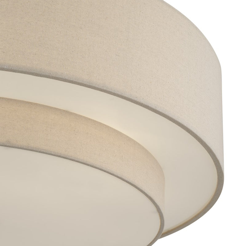 Livex Bellingham 6Lt 30" Semi-Flush, Gold/Parchment Hardback/White