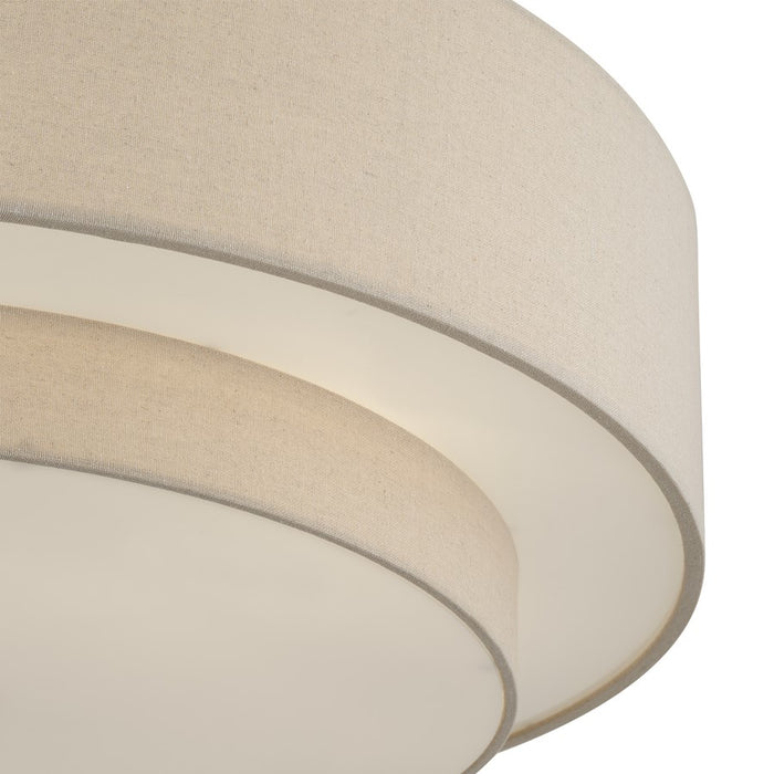 Livex Bellingham 6Lt 30" Semi-Flush, Gold/Parchment Hardback/White