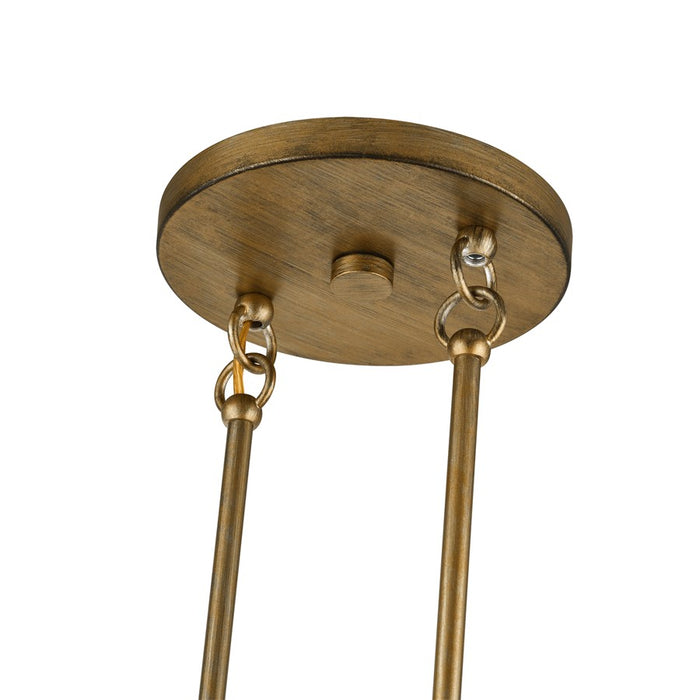 Livex Bellingham 3Lt Medium Chandelier, Gold/Parchment Hardback