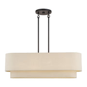 Livex Bellingham 4Lt Large Chandelier, Bronze/Parchment Hardback - 58873-07