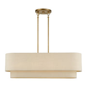 Livex Bellingham 4Lt Large Chandelier, Gold/Parchment Hardback - 58873-48