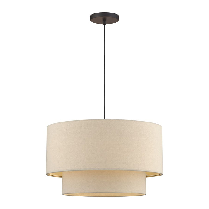 Livex Bellingham 3Lt Pendant, Bronze/Parchment Hardback - 58874-07