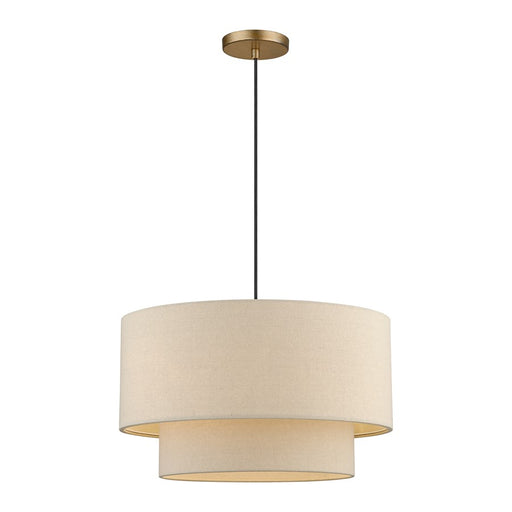 Livex Bellingham 3Lt Pendant, Gold/Parchment Hardback - 58874-48