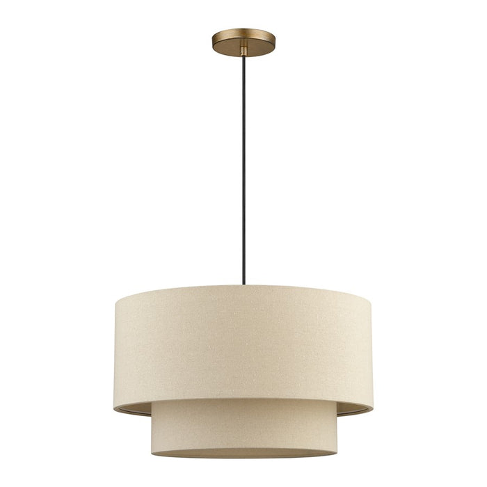 Livex Bellingham 3Lt Pendant, Gold/Parchment Hardback