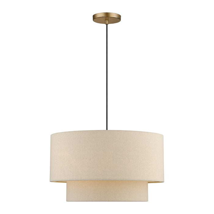 Livex Bellingham 3Lt Pendant, Gold/Parchment Hardback