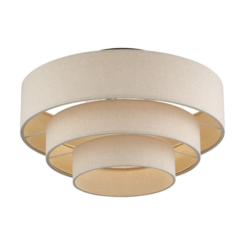 Livex Bellingham 4Lt 21" Semi-Flush, Bronze/Parchment Hardback