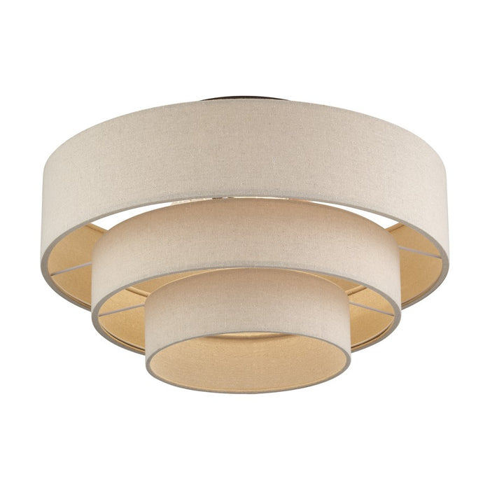 Livex Bellingham 4Lt 21" Semi-Flush, Bronze/Parchment Hardback