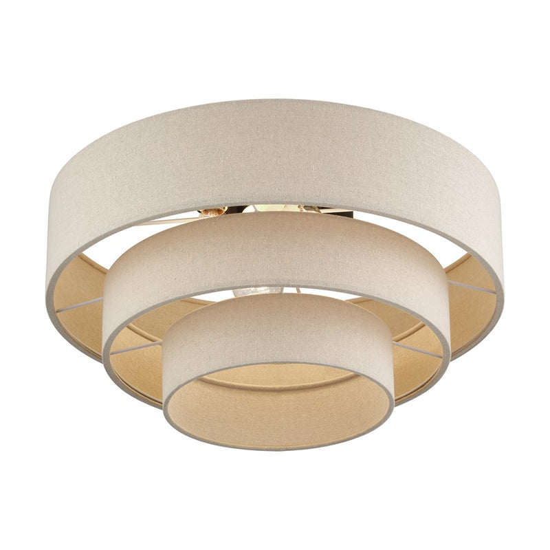 Livex Bellingham 4Lt 21" Semi-Flush, Bronze/Parchment Hardback