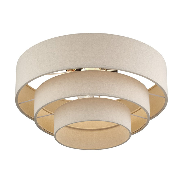Livex Bellingham 4Lt 21" Semi-Flush, Bronze/Parchment Hardback