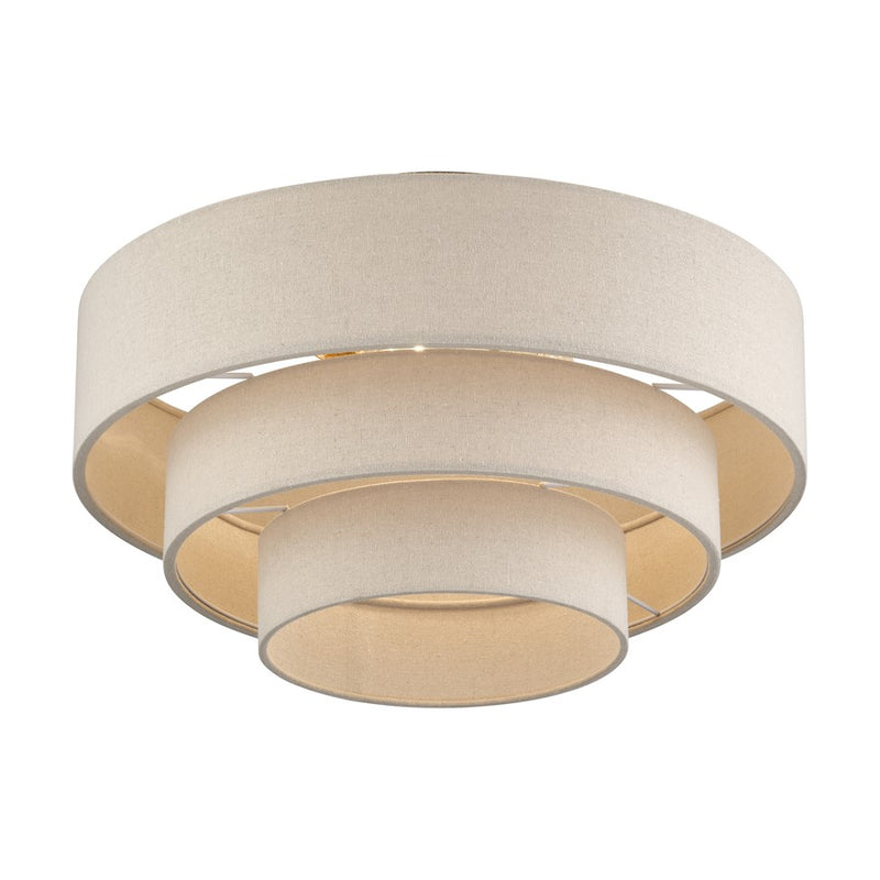 Livex Bellingham 4Lt 21" Semi-Flush, Gold/Parchment Hardback