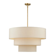 Livex Bellingham 8Lt 32" Pendant Chandelier, Gold/Parchment Hardback - 58879-48
