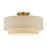 Livex Bellingham 3 Light Semi-Flush Mount, Gold Leaf/Parchment