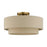Livex Bellingham 3 Light Semi-Flush Mount, Gold Leaf/Parchment