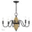 Livex Laurelin 6Lt Chandelier, Bronze/Rustic Walnut Rattan Column - 60001-07