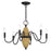 Livex Laurelin 6Lt Chandelier, Bronze/Rustic Walnut Rattan Column