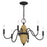 Livex Laurelin 6Lt Chandelier, Bronze/Rustic Walnut Rattan Column