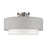 Livex Brookmeade 3Lt Semi-Flush, Nickel/Urban Gray/White/White Fabric - 60014-91