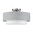 Livex Brookmeade 3Lt Semi-Flush, Nickel/Urban Gray/White/White Fabric