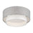 Livex Brookmeade 3Lt Semi-Flush, Nickel/Urban Gray/White/White Fabric