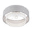 Livex Brookmeade 3Lt Semi-Flush, Nickel/Urban Gray/White/White Fabric