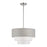 Livex Brookmeade 3Lt Pendant Chandelier, Nickel/Gray/White Fabric