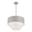 Livex Brookmeade 3Lt Pendant Chandelier, Nickel/Gray/White Fabric