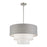 Livex Brookmeade 4Lt Pendant Chandelier, Nickel/Gray/White Fabric - 60016-91