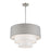 Livex Brookmeade 4Lt Pendant Chandelier, Nickel/Gray/White Fabric