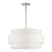 Livex Fontana 5Lt Pendant Chandelier, Nickel/White/White Fabric - 60025-91