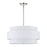 Livex Fontana 5Lt Pendant Chandelier, Nickel/White/White Fabric