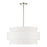 Livex Fontana 5Lt Pendant Chandelier, Nickel/White/White Fabric