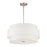 Livex Fontana 5Lt Pendant Chandelier, Nickel/White/White Fabric