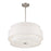 Livex Fontana 5Lt Pendant Chandelier, Nickel/White/White Fabric