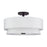 Livex Fontana 4Lt Semi-Flush, Bronze/White/White Fabric