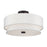 Livex Fontana 4Lt Semi-Flush, Bronze/White/White Fabric