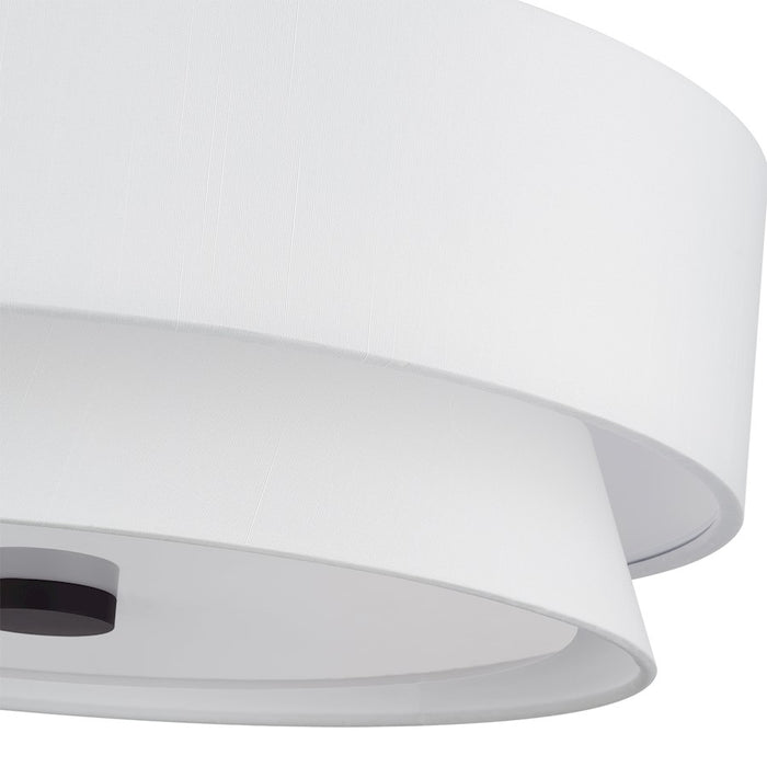 Livex Fontana 4Lt Semi-Flush, Bronze/White/White Fabric