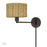 Livex Weavington 1Lt Swing Arm Wall Lamp, Bronze/Rustic Walnut - 60034-07
