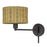 Livex Weavington 1Lt Swing Arm Wall Lamp, Bronze/Rustic Walnut