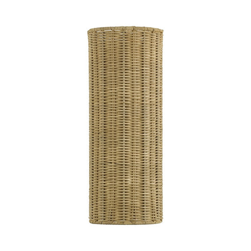 Livex Weavington 2Lt ADA 6" Sconce, Gold/Hand-Woven Rustic Walnut