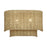 Livex Weavington 2Lt ADA 12" Sconce, Gold/Hand-Woven Rustic Walnut