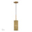 Livex Weavington 1Lt 5" Dia Mini Pendant, Gold/Rustic Walnut - 60040-48