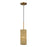 Livex Weavington 1Lt 5" Dia Mini Pendant, Gold/Rustic Walnut