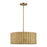 Livex Weavington 3Lt Pendant Chandelier, Gold/Rustic Walnut
