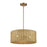 Livex Weavington 3Lt Pendant Chandelier, Gold/Rustic Walnut