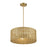 Livex Weavington 3Lt Pendant Chandelier, Gold/Rustic Walnut