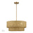Livex Weavington 4Lt Pendant Chandelier, Gold/Rustic Walnut - 60044-48