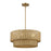 Livex Weavington 4Lt Pendant Chandelier, Gold/Rustic Walnut