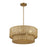 Livex Weavington 4Lt Pendant Chandelier, Gold/Rustic Walnut